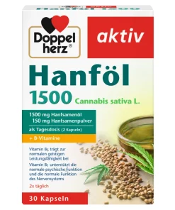 Alternative view of DOPPELHERZ KONOPLJINO ULJE (1500mg) a30, Za normalno funkcionisanje nervnog sistema.