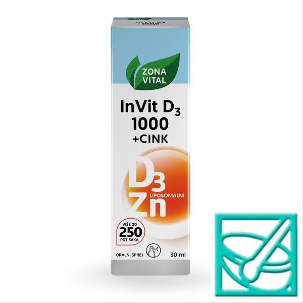 ZONA VITAL INVIT D3 1000+CINK oralni sprej 30ml - Slika 2