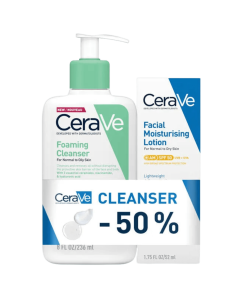 CeraVe PROMO Hidratantna njega za lice SPF50, 52 ml + -50% na Pjenušavi gel za čišćenje, 236 ml