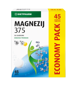 Dietpharm Magnezij 375 šumeće tablete, 45 šumećih tableta
