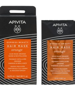Apivita Express Beauty maska za sjaj i revitalizaciju kose s narančom