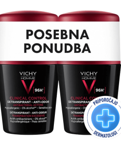 Alternative view of Vichy Homme Dezodorans roll-on Clinical control, 2x50ml – PROMO