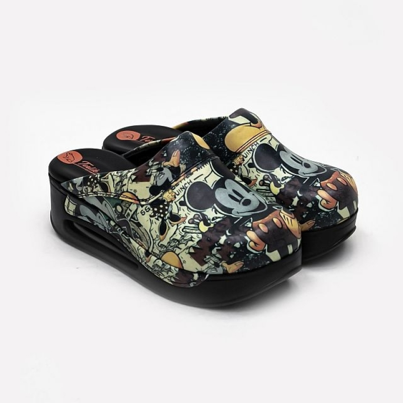 Anatomske Klompe Terlik Sabo ST189 – Mickey Mouse Crni