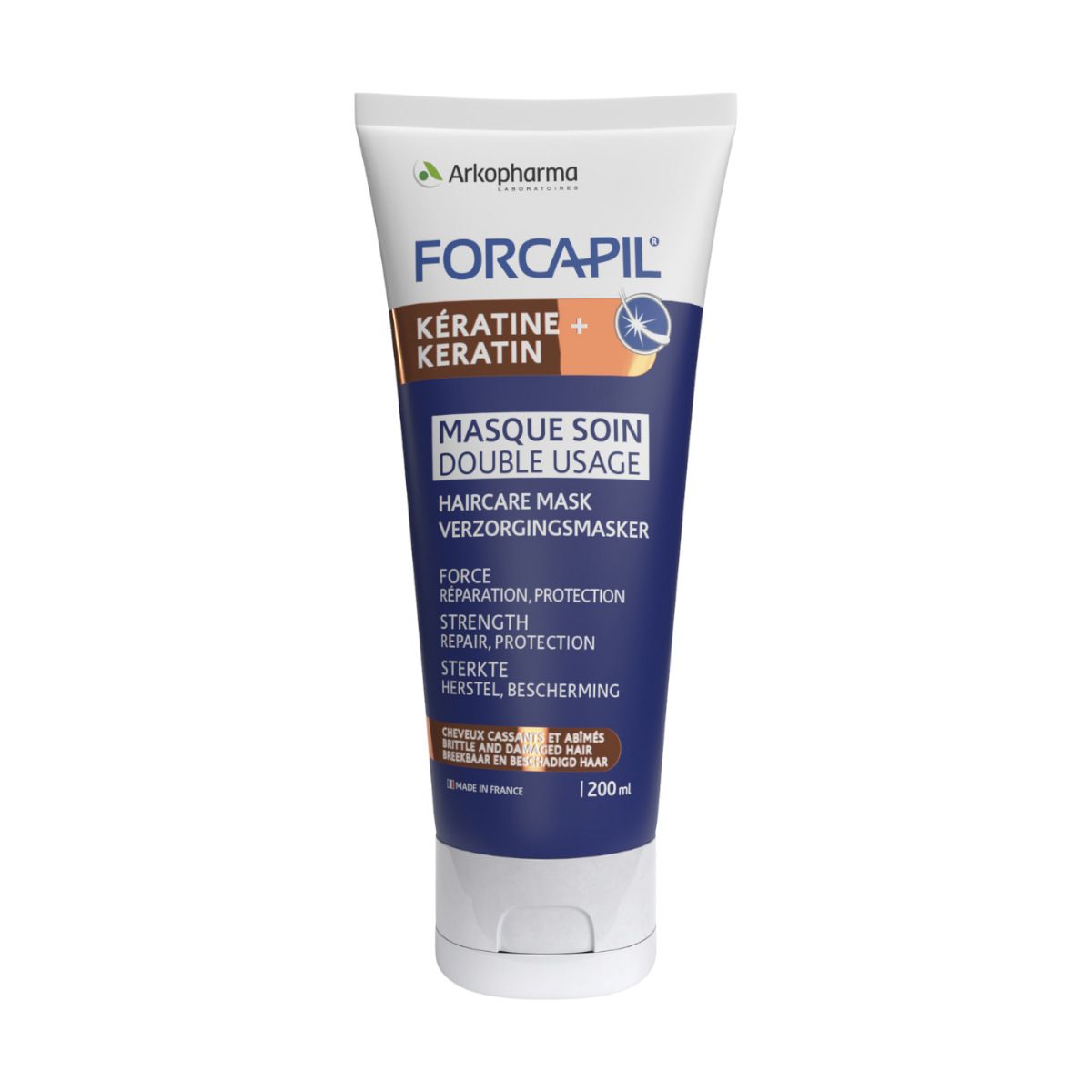Arkopharma Forcapil Keratin maska 2u1 200 ml - Slika 2