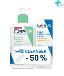 CeraVe Hidratantna Krema AM SPF50 + Pjenušavi Čistač PROMO