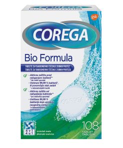COREGA BIO FORMULA 108 tableta, Za svakodnevno čišćenje zubnih proteza.