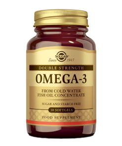 Alternative view of SOLGAR OMEGA 3 DOUBLE STRENGTH FISH OIL a30,Plava riba prirodni je izvor omega-3 polinezasićenih masnih kiselina