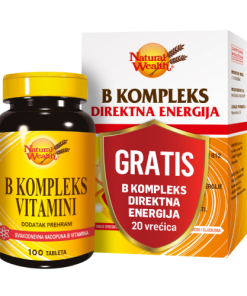 Alternative view of Natural Wealth B Kompleks Vitamini 100 tableta + B kompleks direktna energija 20 vrećica GRATIS