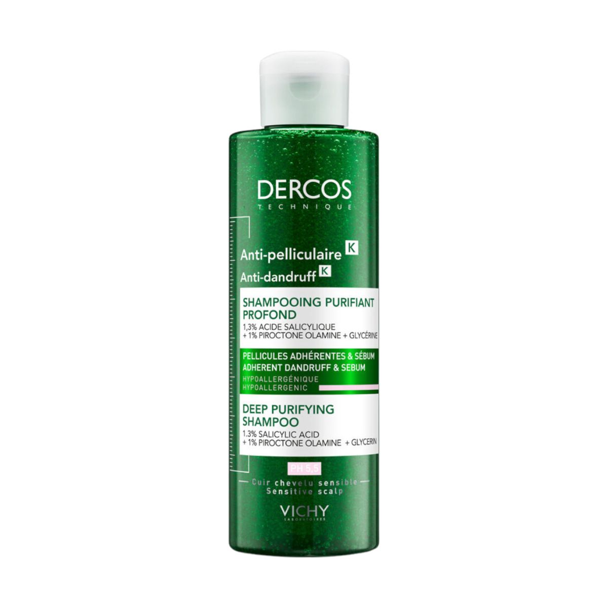 Vichy Dercos Piling šampon za dubinsko čišćenje protiv prianjajuće prhuti i sebuma 200ml - Slika 2